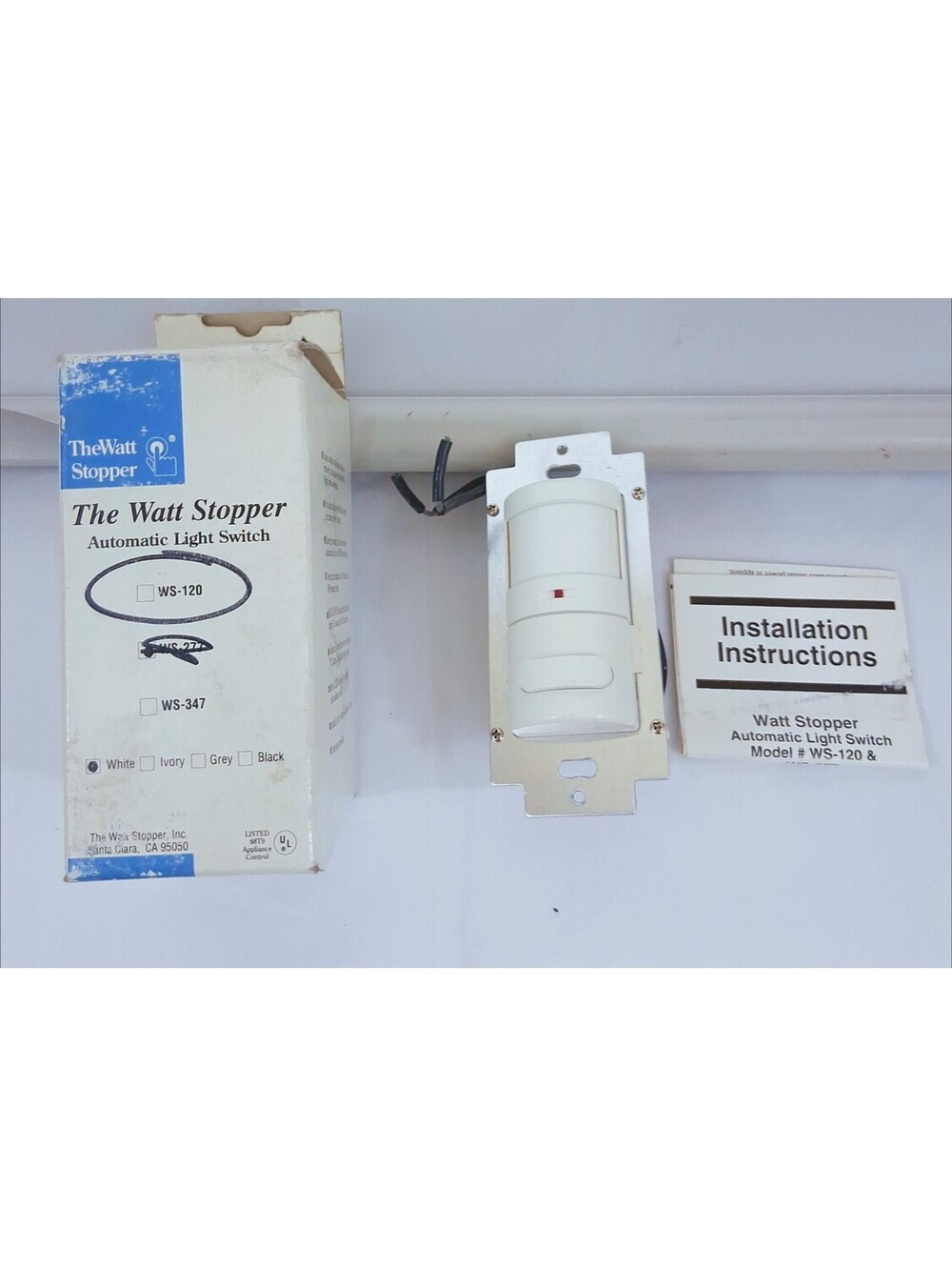 The WATT Stopper WS-120 AUTOMATIC Light Switch White Passive Infrared NEW